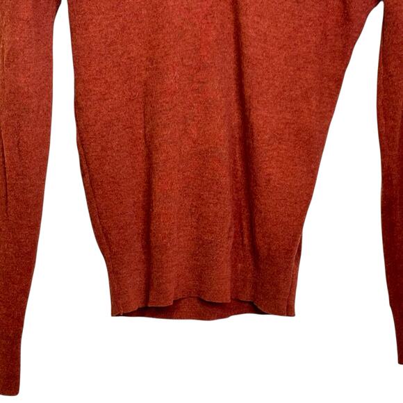 Vintage Botany Size Medium V-Neck Pullover 100% Acrylic Burnt Orange Sweater - Picture 3 of 7